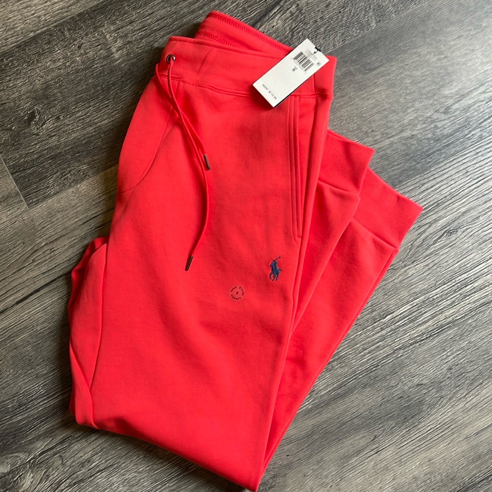 COPY - Polo Ralph Lauren sweat pants. Size small. Red/orange